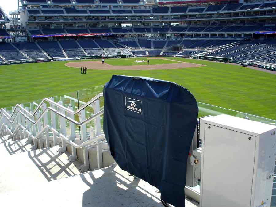 Washington Nationals Stadium wheelchair lift image on Bedco Mobility website