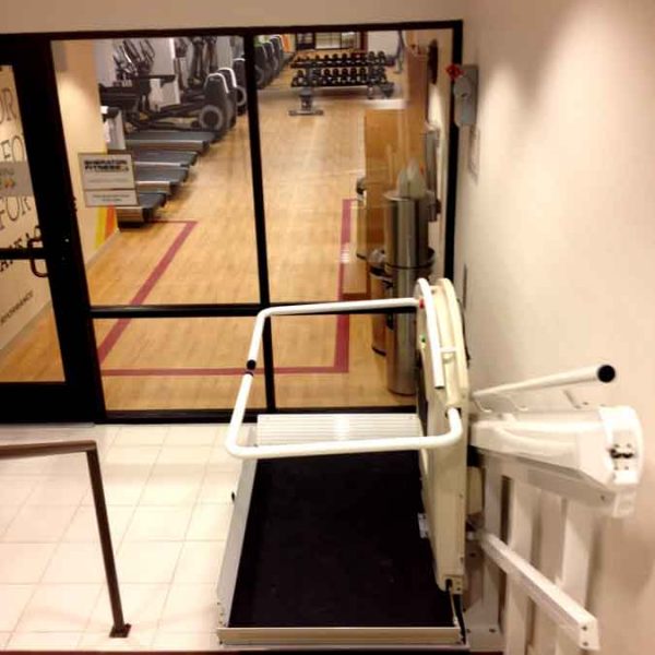 Sheraton gym wheelchair lift platform on Bedco Mobility website