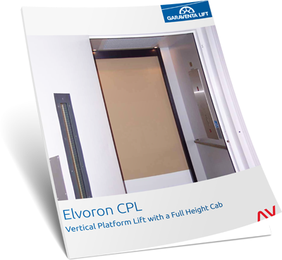 Elvoron vertical platform lift image on Bedco Mobility website