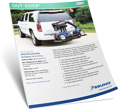Bruno brochure image on Bedco Mobility website