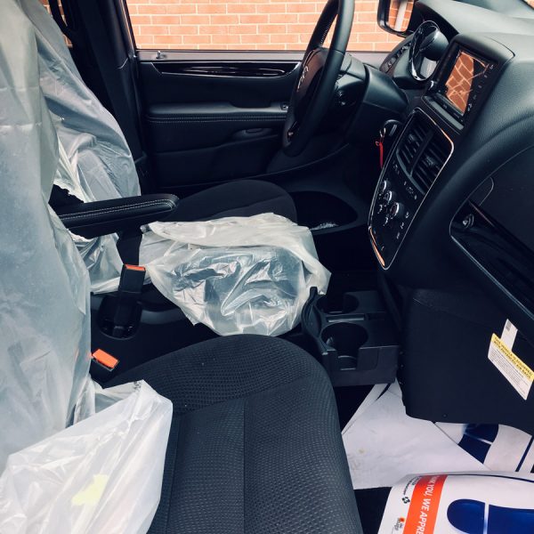 Dodge wheelchair accessible interior van image on Bedco Mobility website