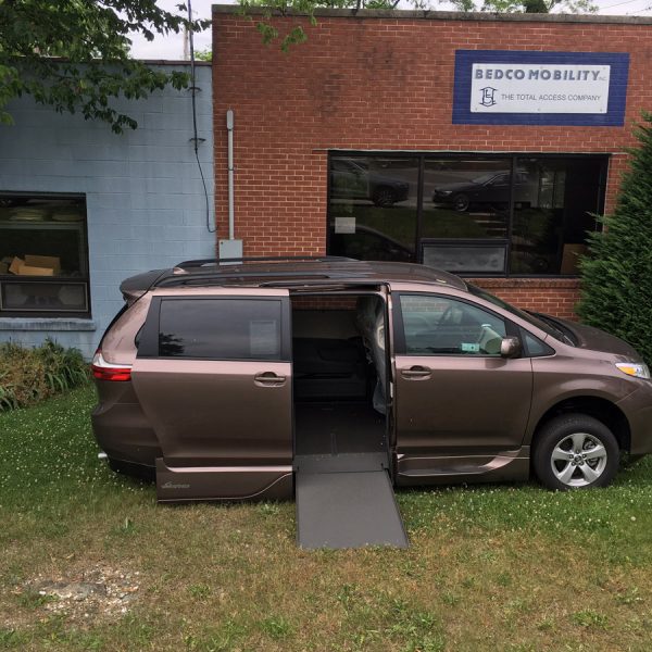 Toyota wheelchair accessible van image on Bedco Mobility website