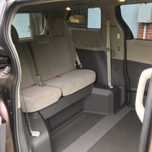 Toyota Siena interior image of wheelchair accessible van
