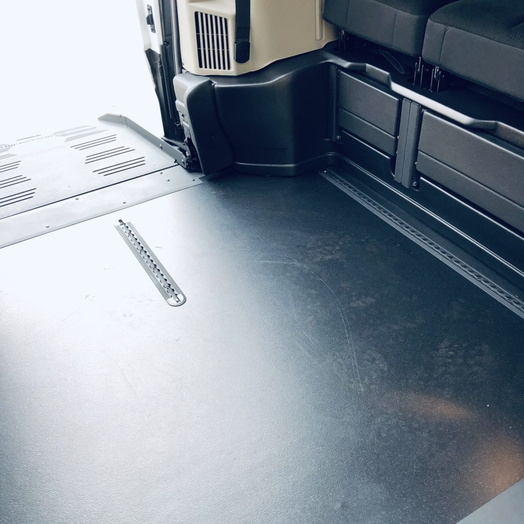 interior flooring of braun minivan