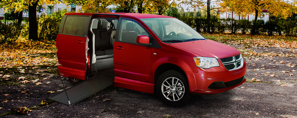 Dodge Grand wheelchair accessible interior van on Bedco Mobility website