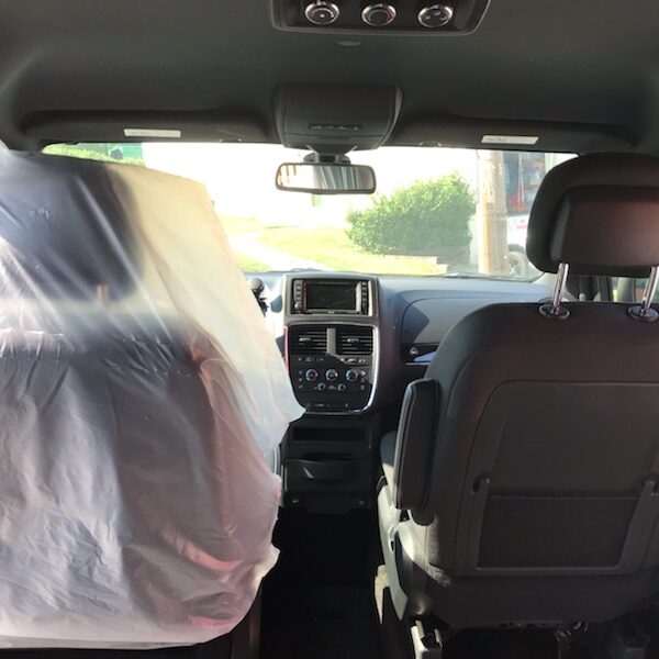 front seats of minivan
