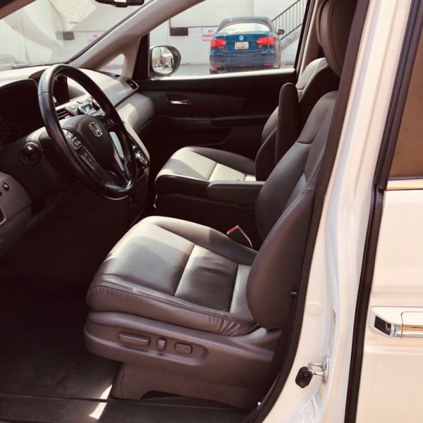 brown leather front seats