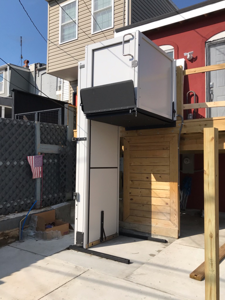 opal wheelchair lift at top landing