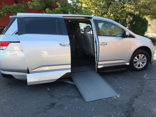 accessible van with ramp open