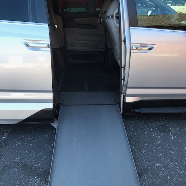 wheelchair ramp for van opened