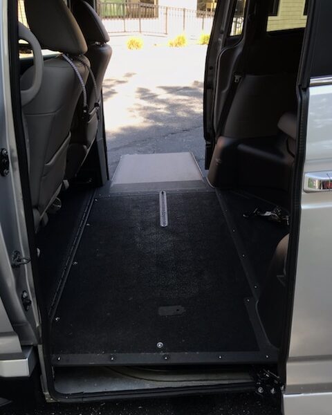 view of wheelchair ramp deployed