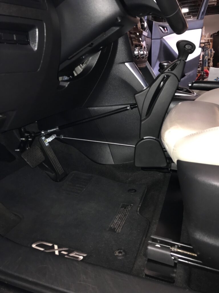 side view of veigel compact hand controls